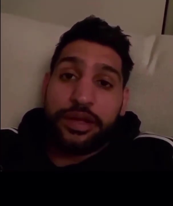 A dishevelled looking Amir Khan believes 5G is causing coronavirus