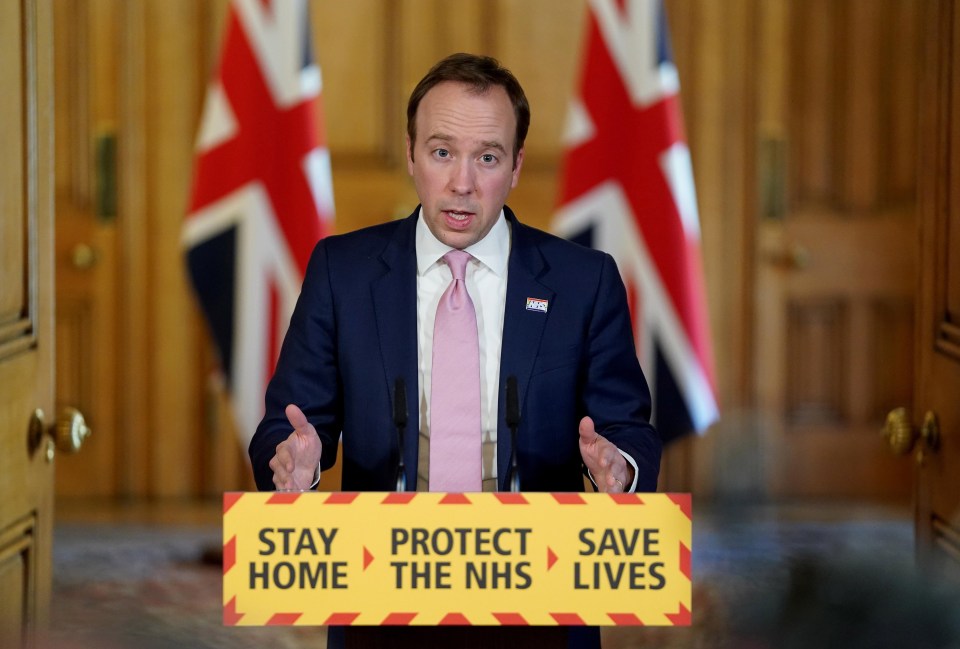  Matt Hancock led the press briefing at Downing Street today