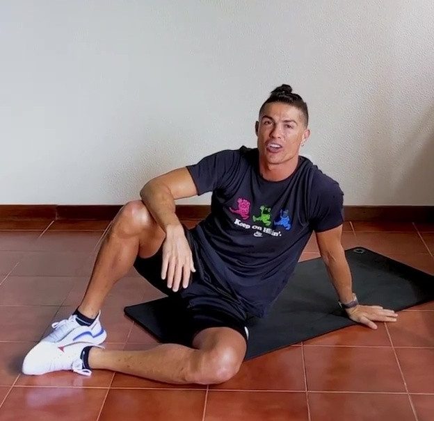  Ronaldo has also been taking followers through his exercise routine on Instagram