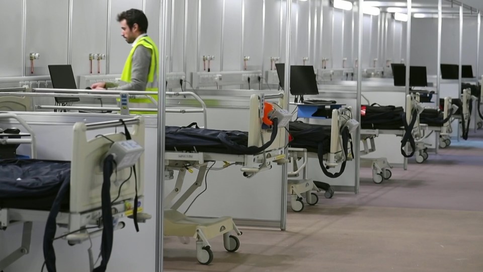 Brits were given a look inside the new NHS Nightingale hospital in London