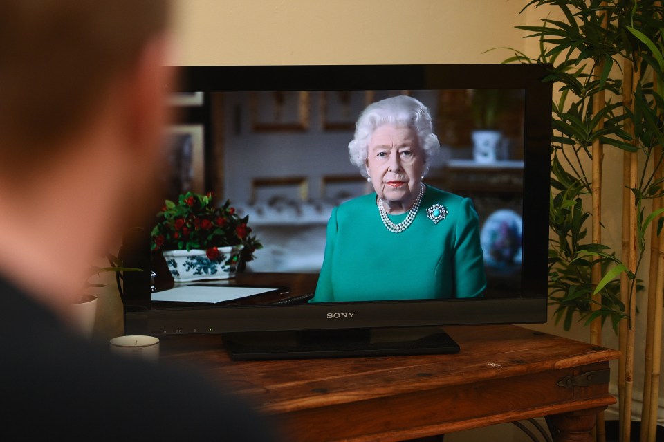 Millions gathered around their TV sets to hear Her Maj deliver a stirring address