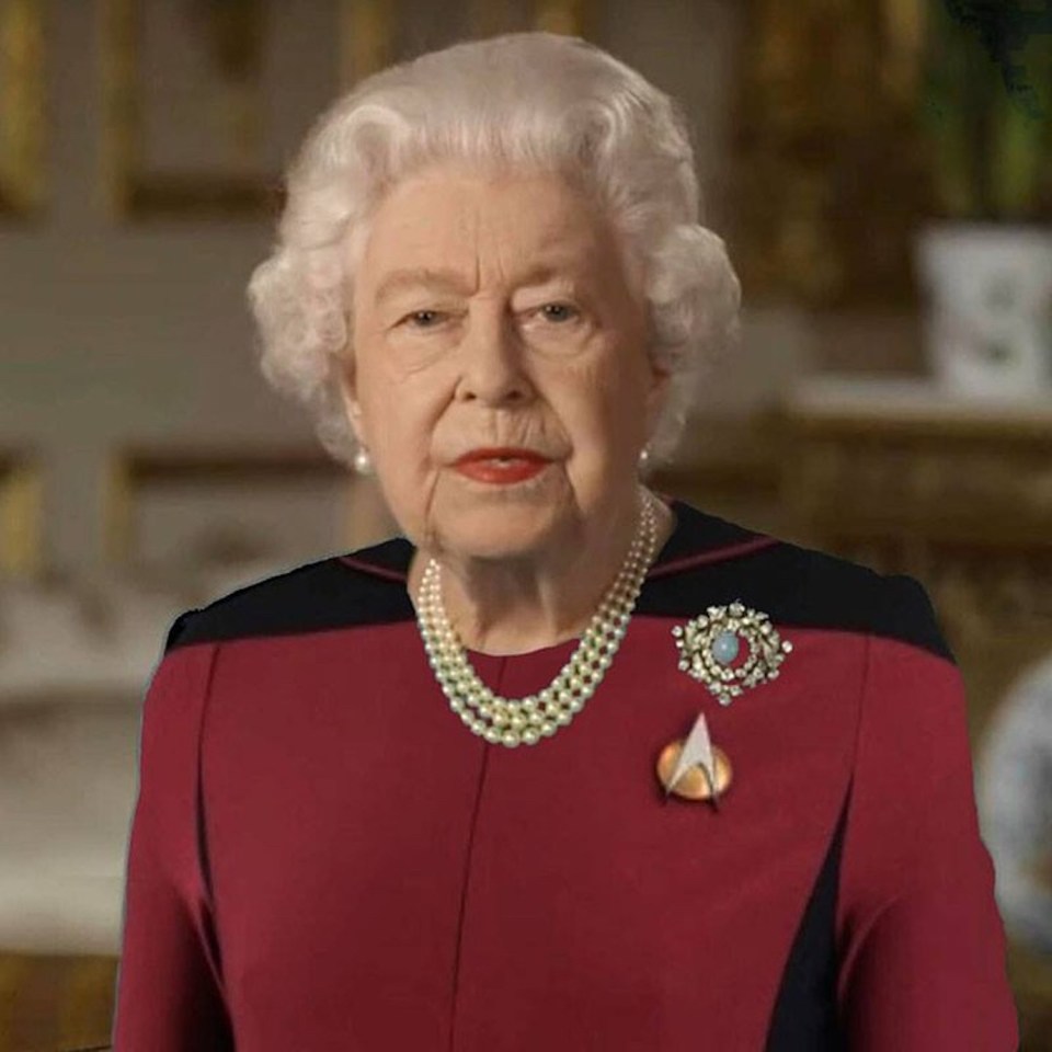 We never knew the Queen was such a Star Trek fan