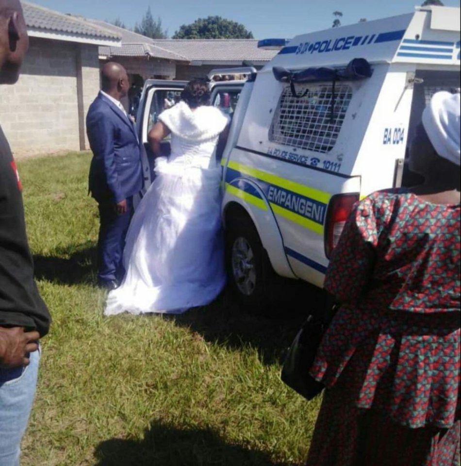  The unnamed couple were arrested at their wedding on April 5