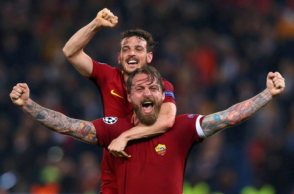  Roma legend Daniele de Rossi helped the Italian giants win two Copa Italia titles