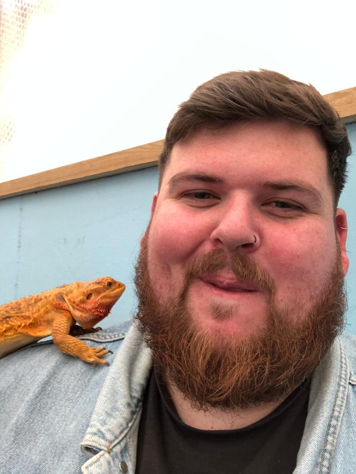  Dean, pictured with a reptile, was a loving uncle his sister said