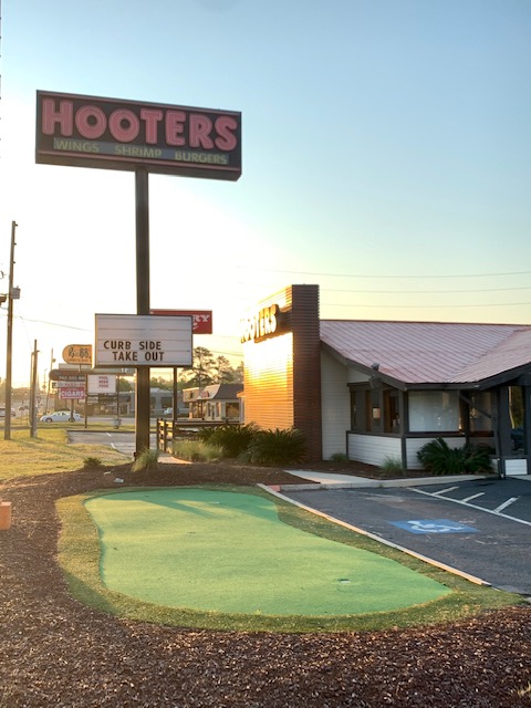  John Daly usually parks up outside this Hooters in Augusta but no one is in town this week