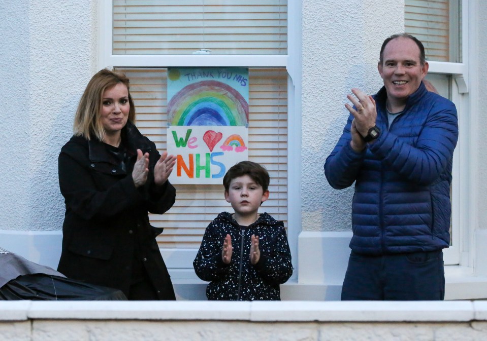  A family in Haringey, North London, clap for our NHS heroes