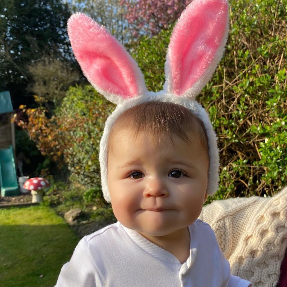  Myleene Klass' son Apollo looked adorable in his bunny ears