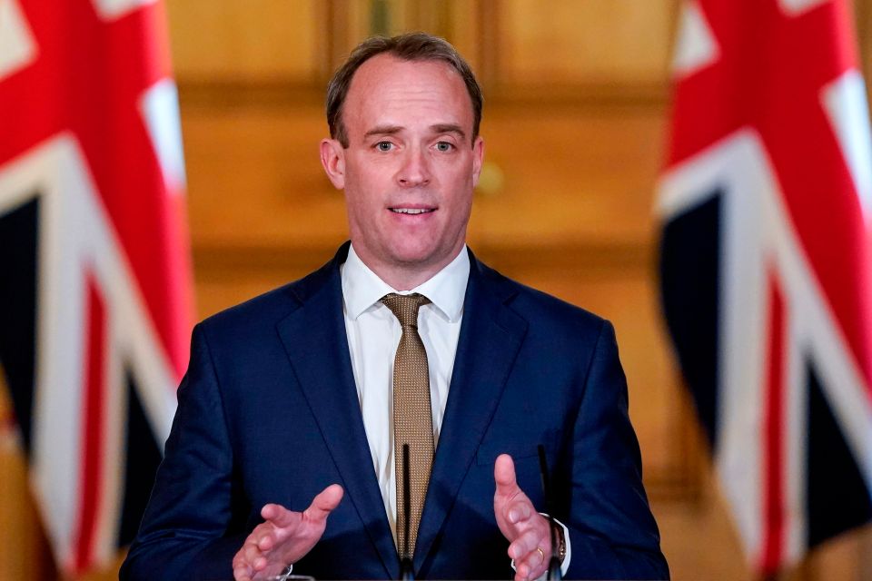  Dominic Raab is set to announce the UK's coronavirus lockdown will be extended for another three weeks on Thursday