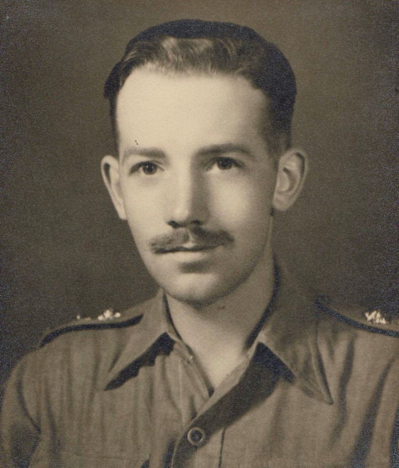 Captain Tom enlisted in 145 Regiment Royal Armoured Corps at the start of WWII