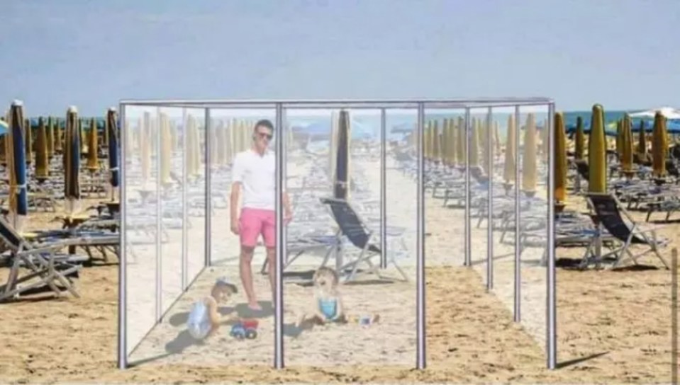 New "plexiglass cages" could be installed at beaches in Italy