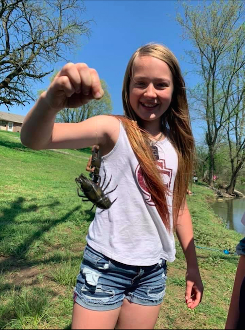  Kaylynn fishing - the family have an outdoor life