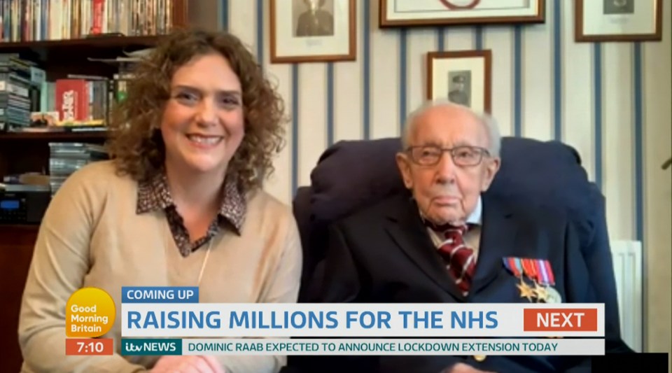  Captain Tom appeared on GMB this morning saying he would continue walking