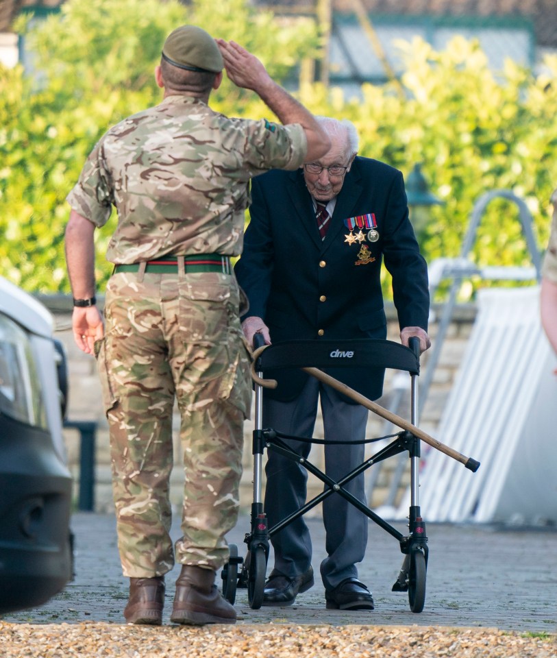 The WWII hero was given a special guard of honour by the 1st battalion of the Yorkshire Regiment