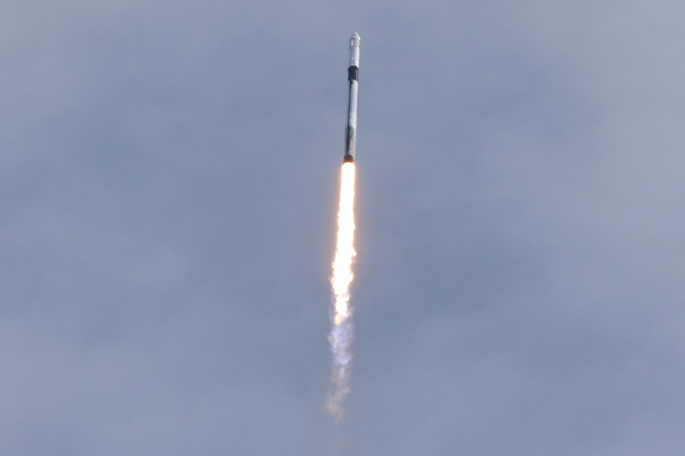  The astronauts will lunch atop a Falcon 9 rocet