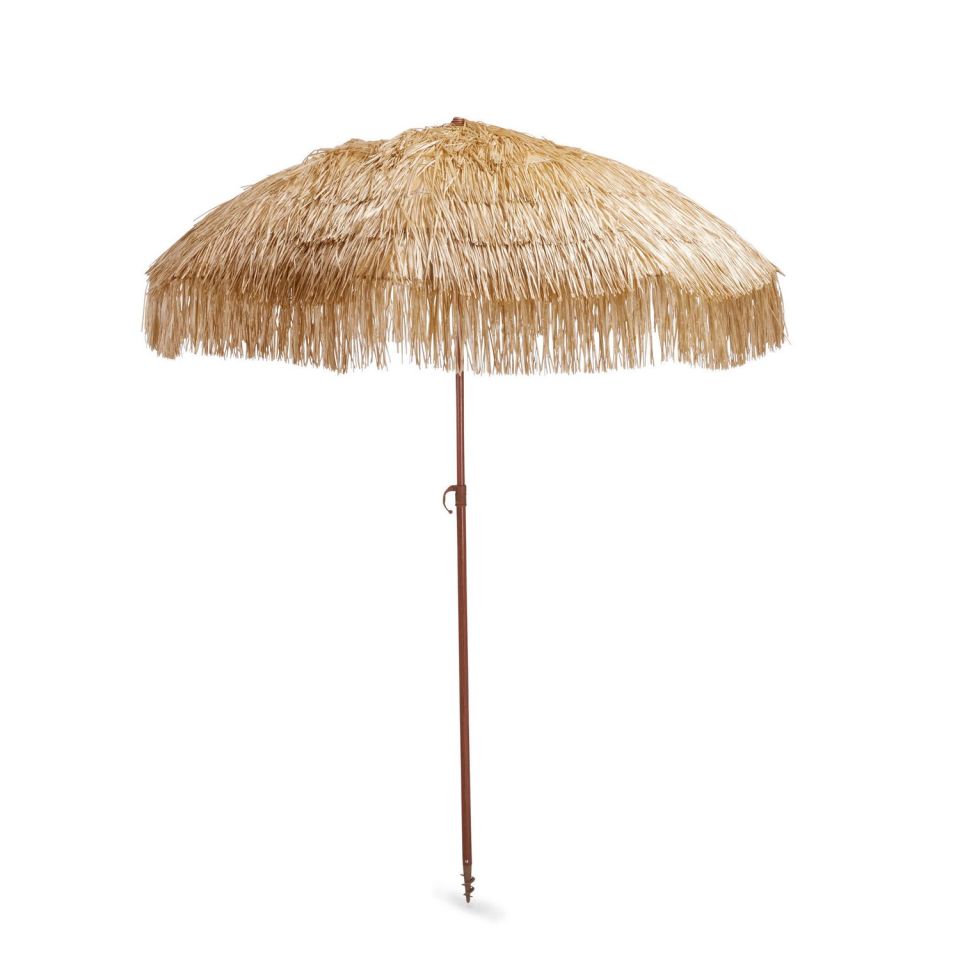 ...when you can give your garden a holiday vibe with the George Tiki Parasol for just £25