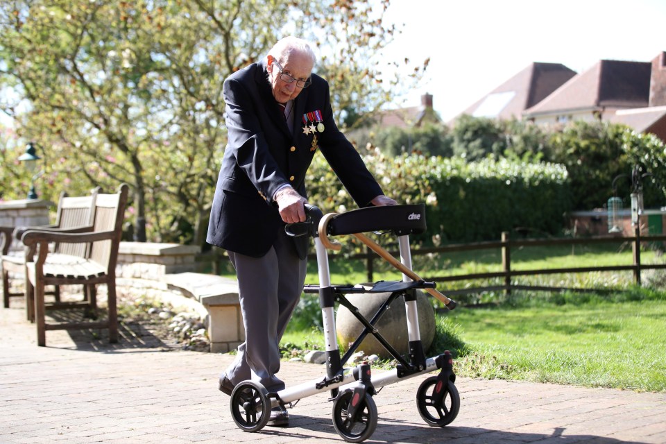  National treasure Capt. Tom Moore opened the NHS Nightingale, Harrogate