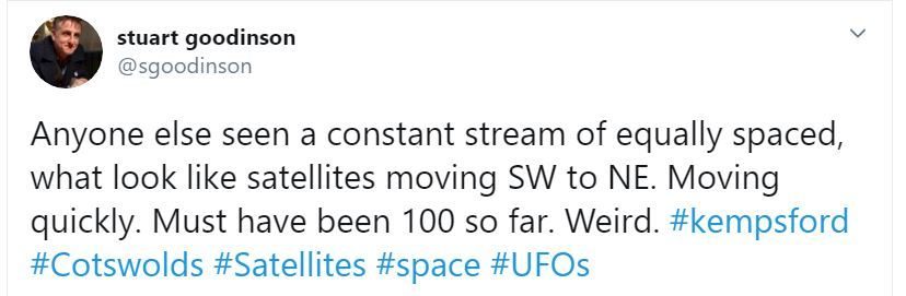  Some jokingly suggested the satellites were UFOs