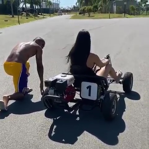  Douglas Costa soaked up the sunshine in Brazil as he prepared for the race