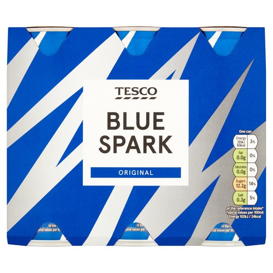  ...when you can save £5 on two six packs of Blue Spark for just £4 from Tesco