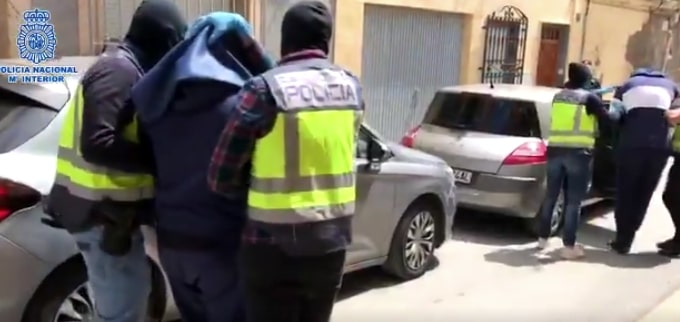  Spanish police shared a video of the arrest they made early on Tuesday