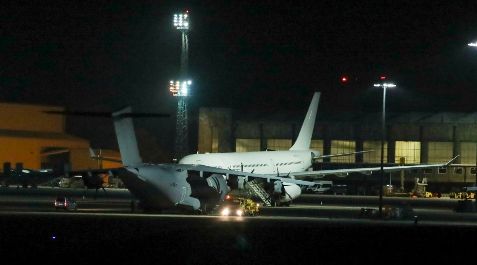 An RAF flight believed to be carrying PPE has arrived back at RAF Brize Norton