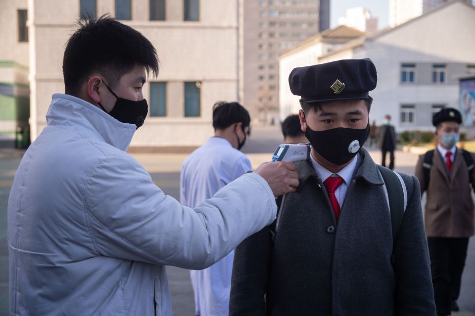  North Korean student undergoes a coronavirus test in Pyongyang on April 22