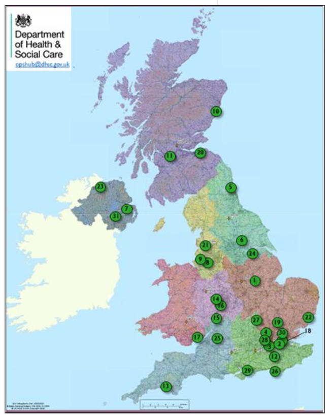  The drive-through coronavirus testing centres across the UK - mapped