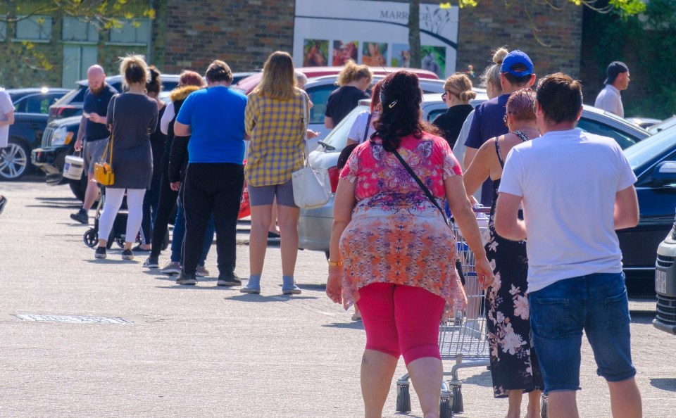  Hundreds of people were queuing outside the store in Essex today