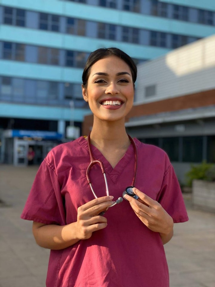  Miss England Bhasha is poised to return as a doctor to join the NHS frontline