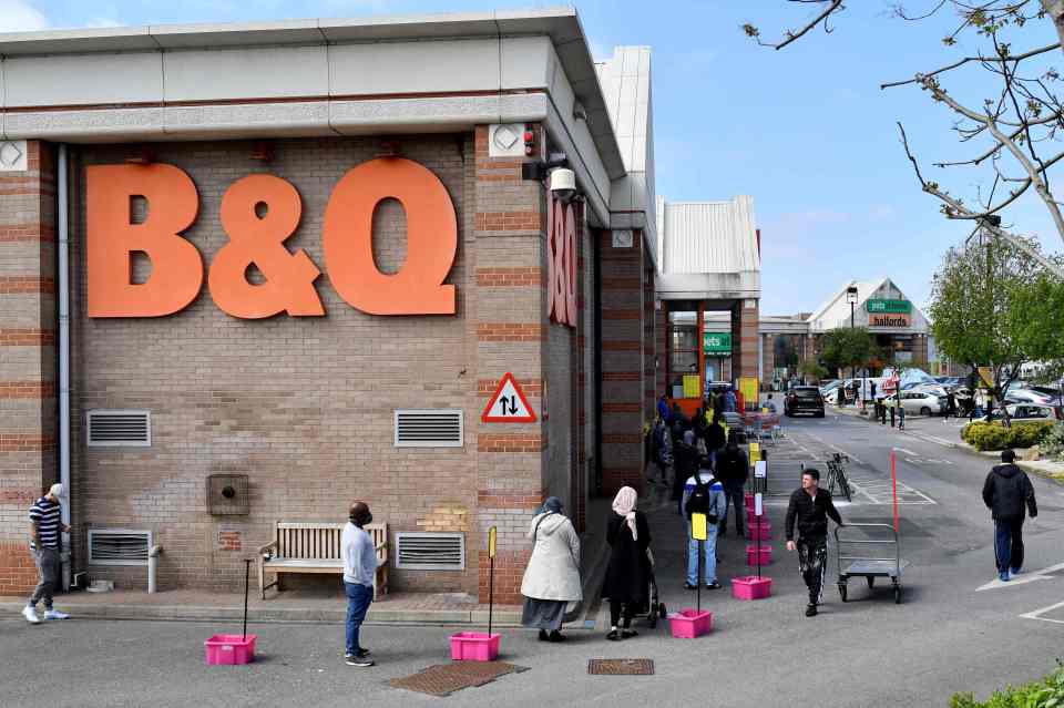 All 288 B&Q stores have now reopened for business