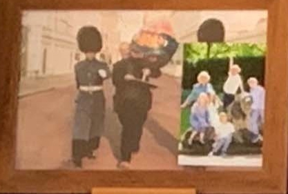 The Duchess had added a snap of her grandchildren into the frame containing a photo of her late brother 