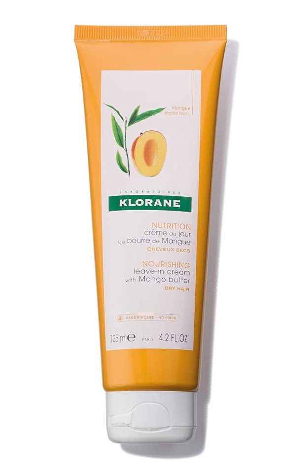 A good leave-in conditioner such as the Klorane Mango Butter Nourishing Leave-In Cream can help with split ends