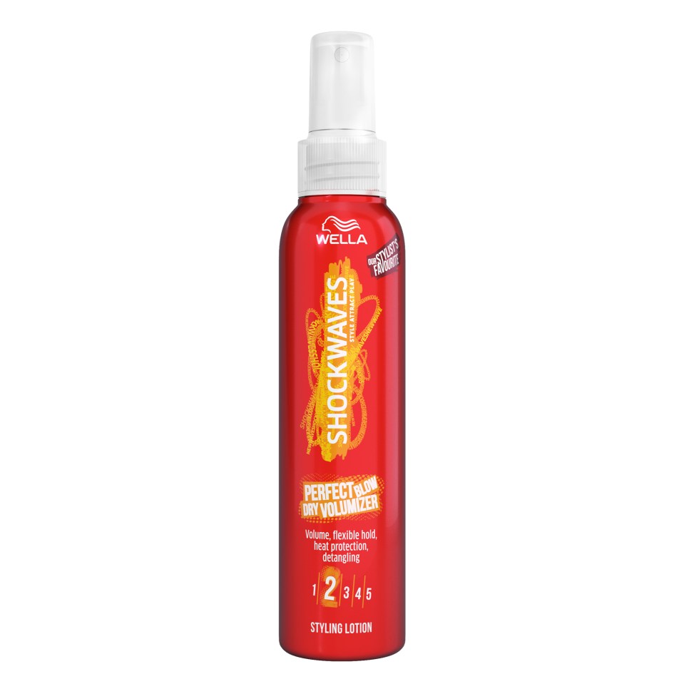  A good blow-dry spray such as Wella Shockwaves Blow Dry Volumizer Styling Lotion will make a big difference