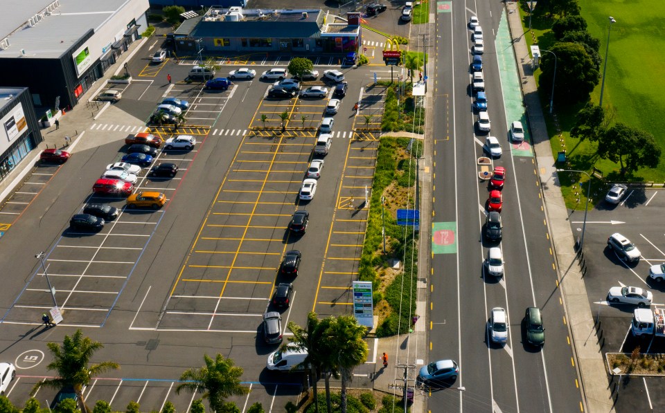 It was a similar scene in Northcote, 4km northwest of Auckland’s CBD