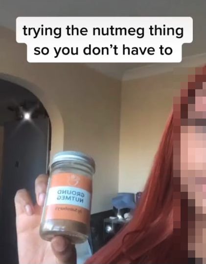  One girl tried the TikTok nutmeg challenge