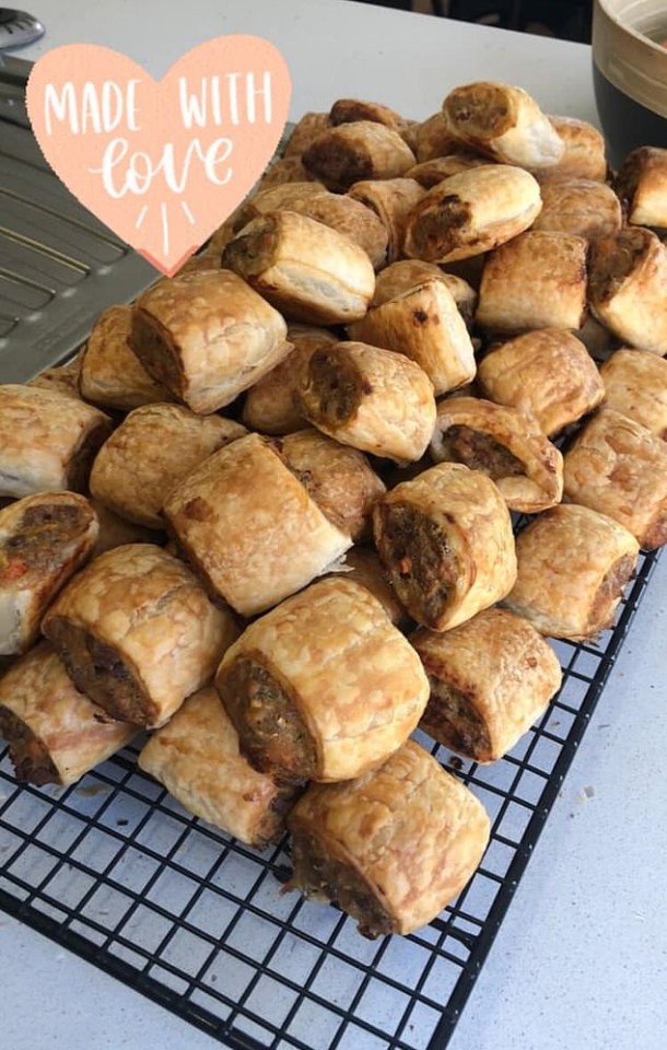  The home made sausage rolls look just like sore bought ones