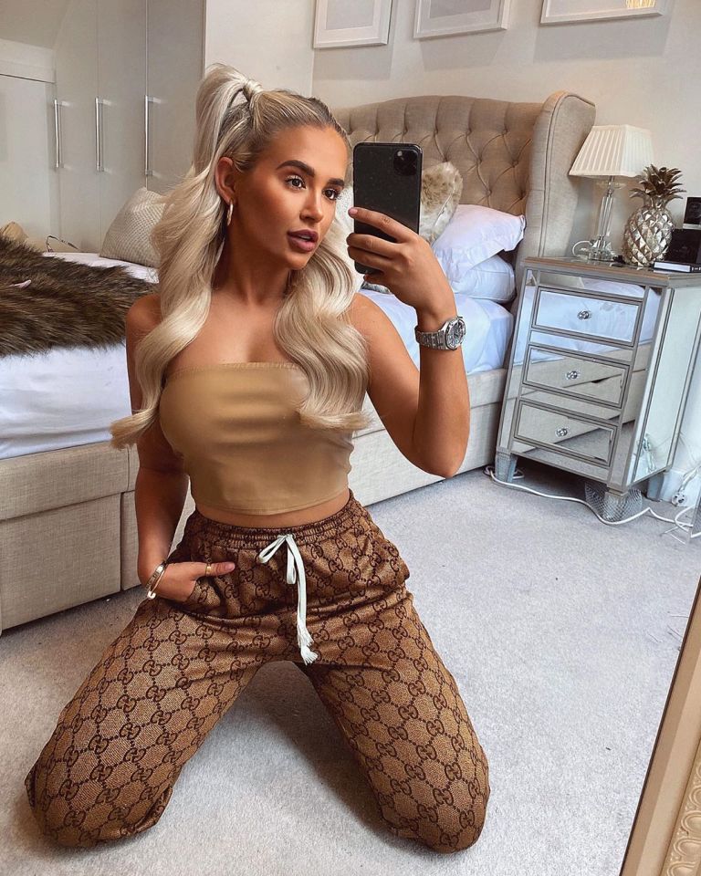 Molly-Mae Hague may not be leaving the house but she has still been able to splash the cash on these £890 Gucci trackies