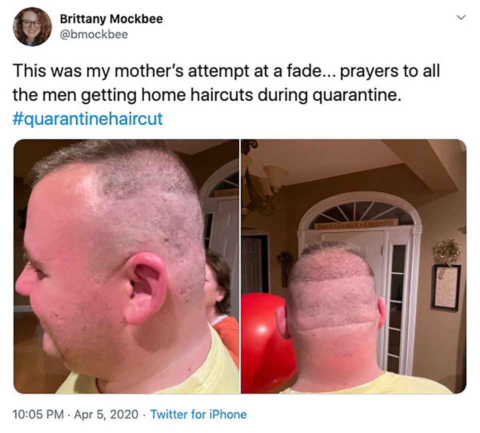 An attempt to master a fade haircut has spectacularly failed