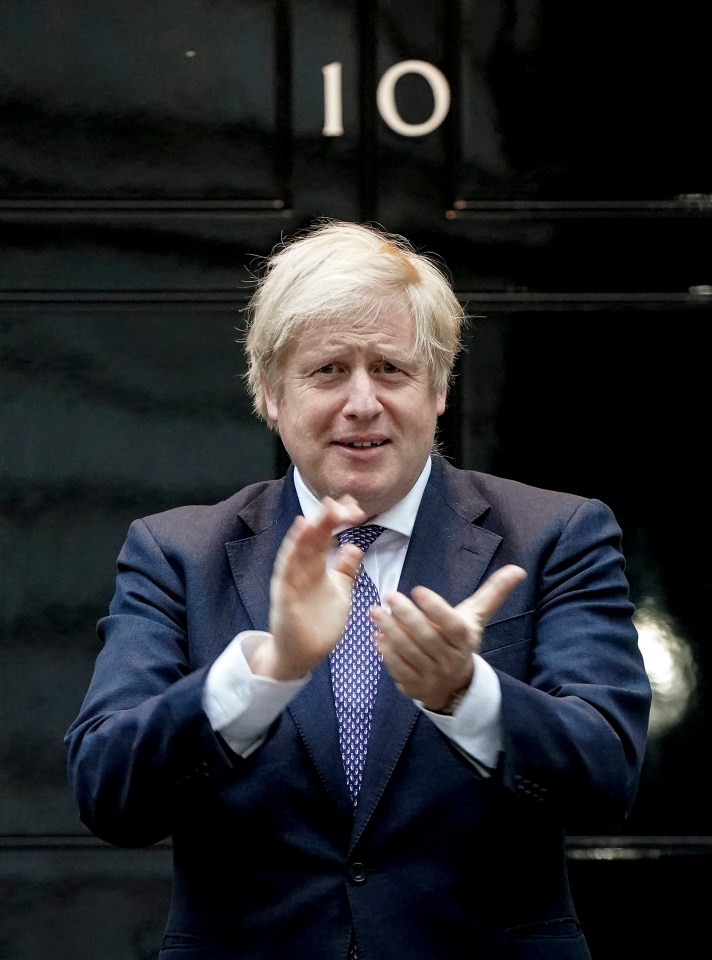 Boris Johnson joined the clap for carers after returning to the daily briefings