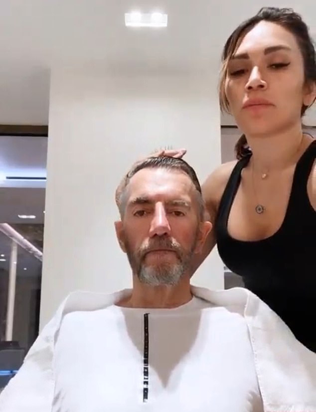  Nigora posted an Instagram video of her cutting her husband's hair