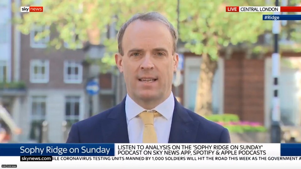  Dominic Raab said a vaccine was unlikely this year