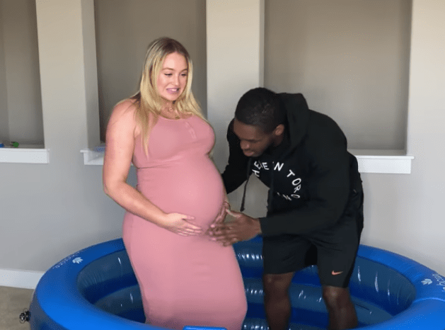  Iskra and Phillip showed off their birthing pool in a video posted on YouTube