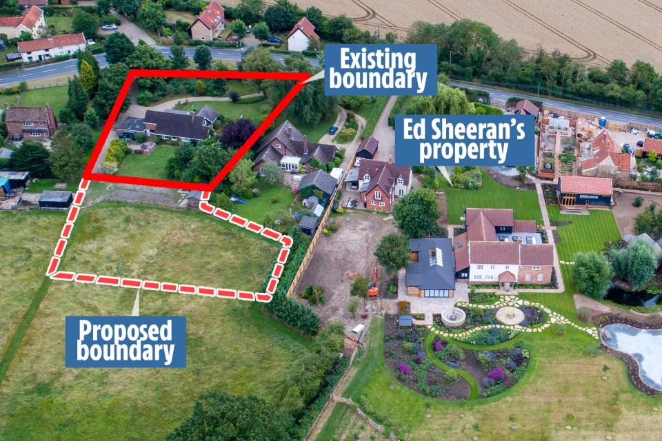  Tony Robinson's extension plans, which Ed called 'misleading', would run alongside the singer's own £3.7million property