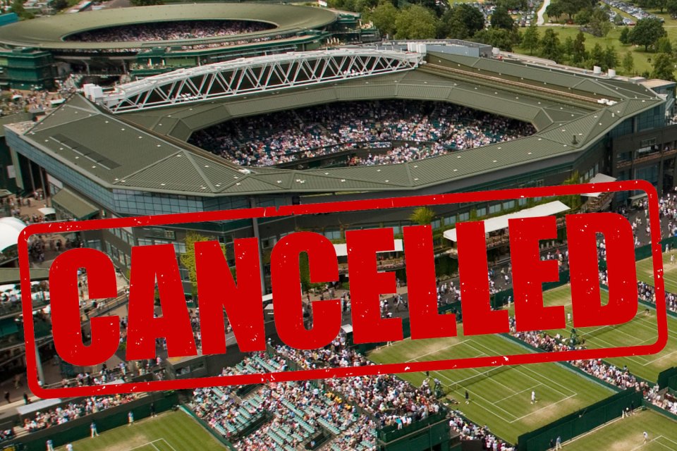  No tennis will take place at Wimbledon this year after chiefs agreed to axe the tournament in a series of emergency meetings