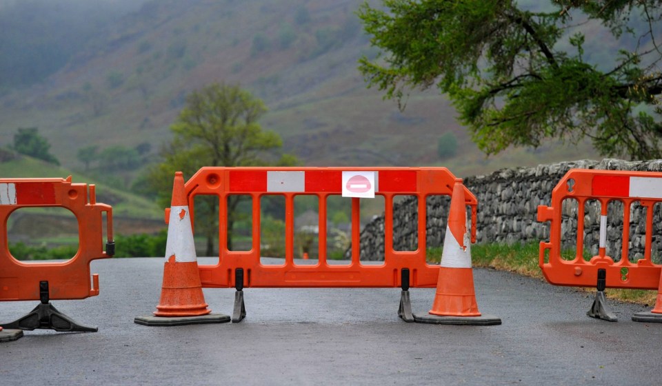 Some locals are using roadblocks to stop people driving through