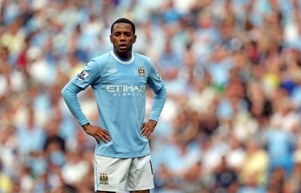  Robinho was never able to find his feet at Man City