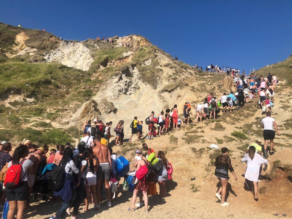 Sunseekers were ordered to leave the beach after the incident