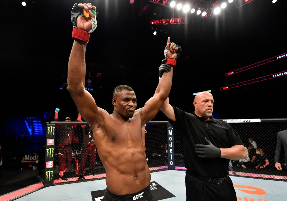  Ngannou makes it four wins in a row since he was beaten by Stipe Miocic for the title in 2018