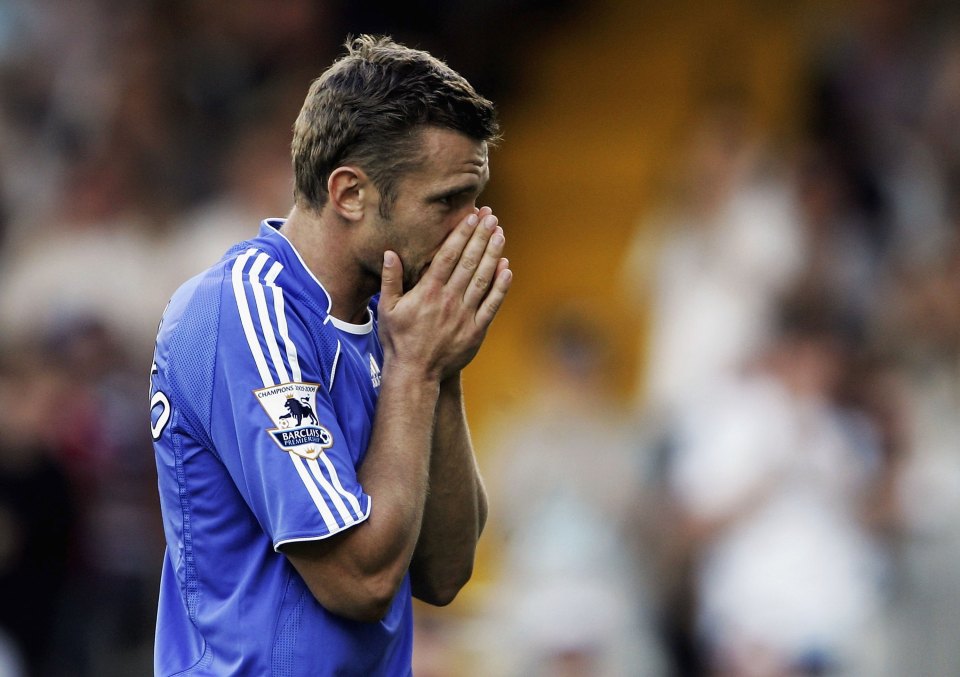  Andriy Shevchenko struggled mightily at Chelsea by his standards